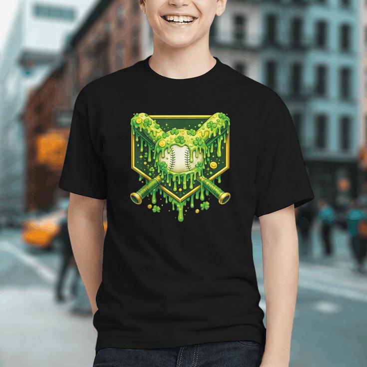 St Patrick's Day Baseball Boys Ice Cream Drip Youth Kids Graphic Youth St Patrick's Day Baseball Boys Ice Cream Drip Youth Kids Graphic Youth