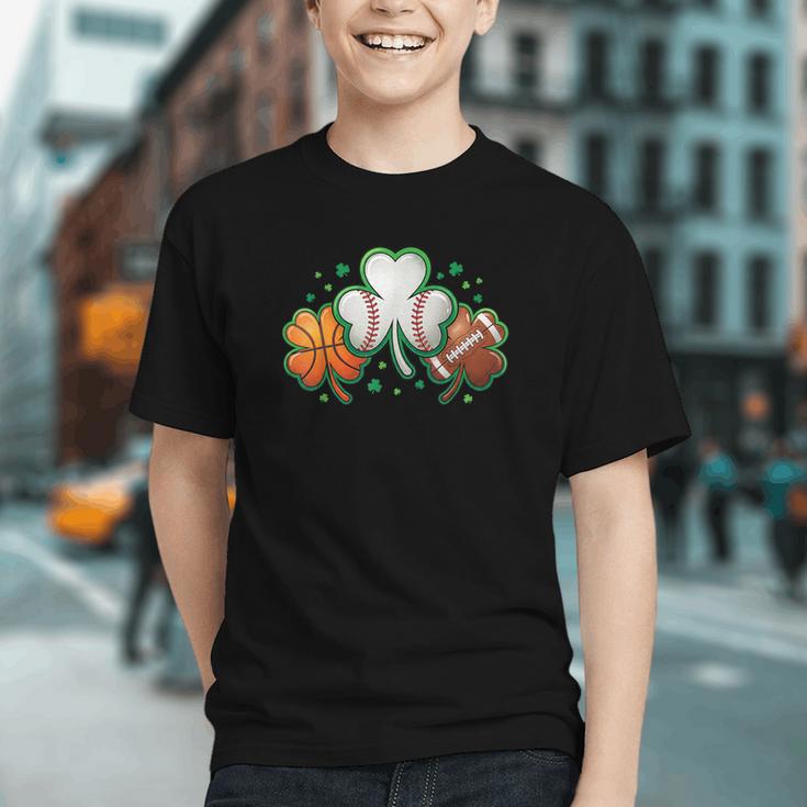St Patricks Day Shamrock Sports Baseball Basketball Football Graphic Youth