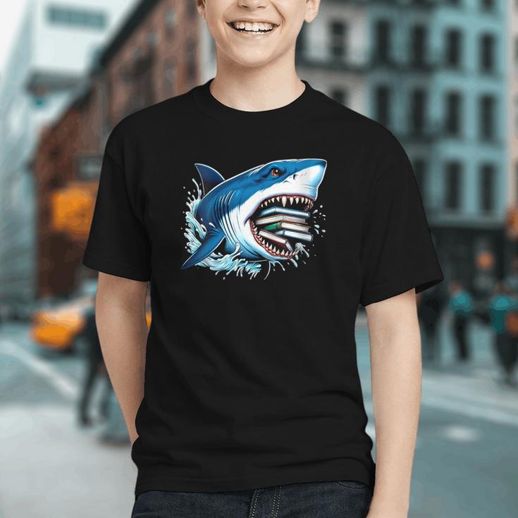 Swim into Back to School! Cute Shark Reading Youth T-shirt Swim into Back to School! Cute Shark Reading Youth T-shirt