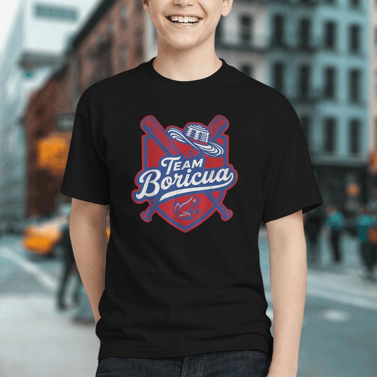 Team Boricua Puerto Rico Baseball Coqui Frog Pava Hat Fan Graphic Youth Team Boricua Puerto Rico Baseball Coqui Frog Pava Hat Fan Graphic Youth