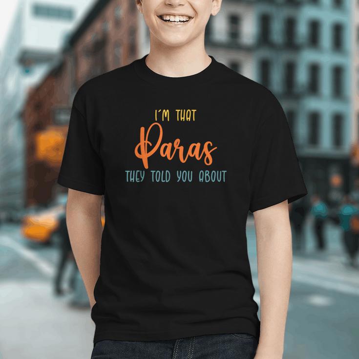 The Legendary Para Is Back to School Youth T-shirt The Legendary Para Is Back to School Youth T-shirt