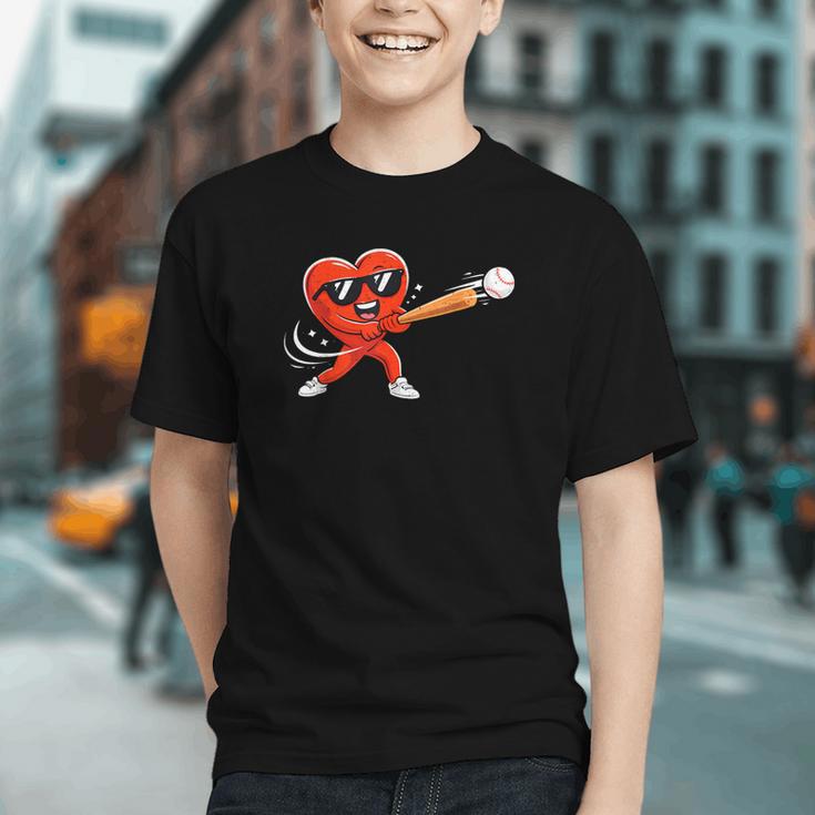 Valentine Baseball Heart Sport Valentines Day Men Boys Kids Graphic Youth