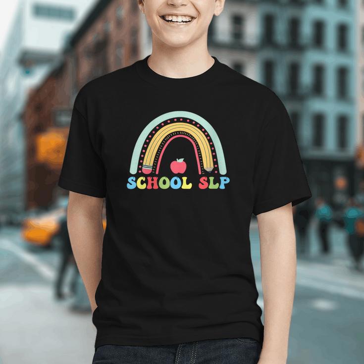 Vibrant Rainbow Pencil School SLP Back to School Youth T-shirt Vibrant Rainbow Pencil School SLP Back to School Youth T-shirt