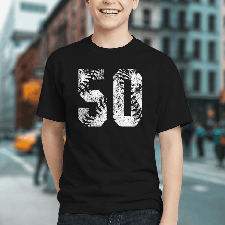 Vintage Baseball Number 50 Jersey Player Uniform Graphic Youth Vintage Baseball Number 50 Jersey Player Uniform Graphic Youth