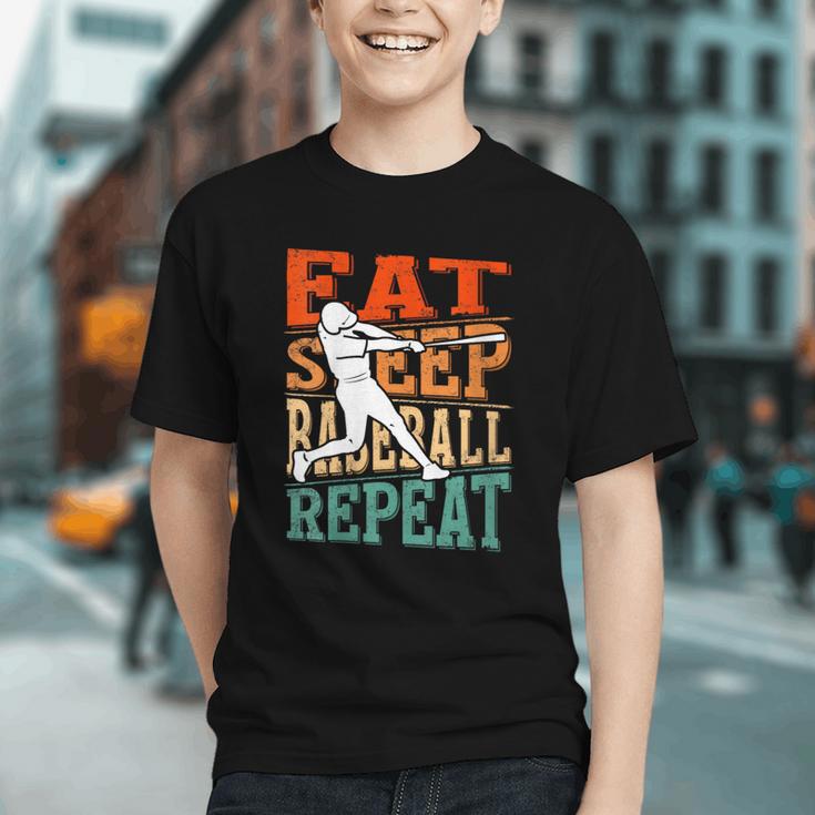 Women's Eat Sleep Baseball Repeat Vintage Player Sport Lover Retro Graphic Youth Women's Eat Sleep Baseball Repeat Vintage Player Sport Lover Retro Graphic Youth