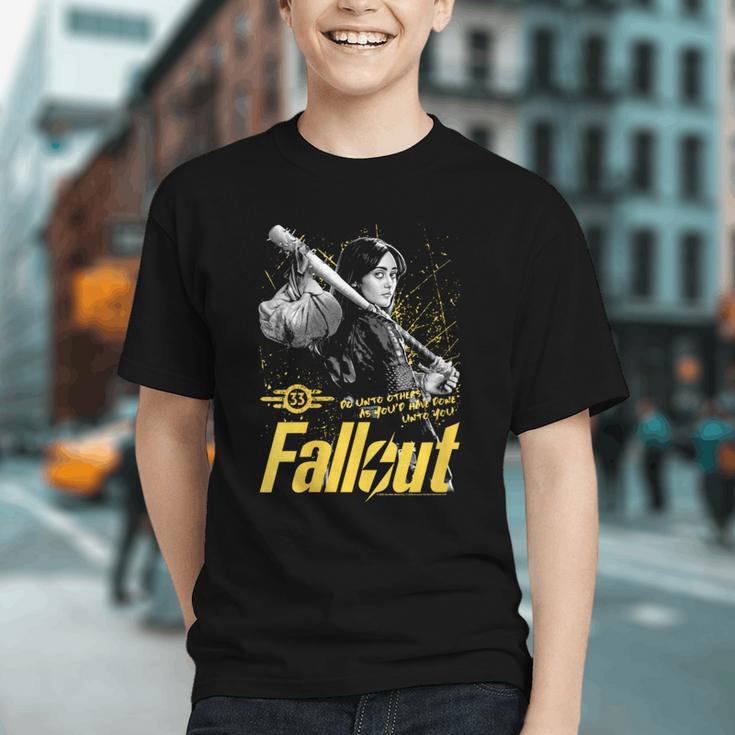 Women's Fallout TV Series Lucy Do Unto Others Baseball Bat Gamer Graphic Youth Women's Fallout TV Series Lucy Do Unto Others Baseball Bat Gamer Graphic Youth