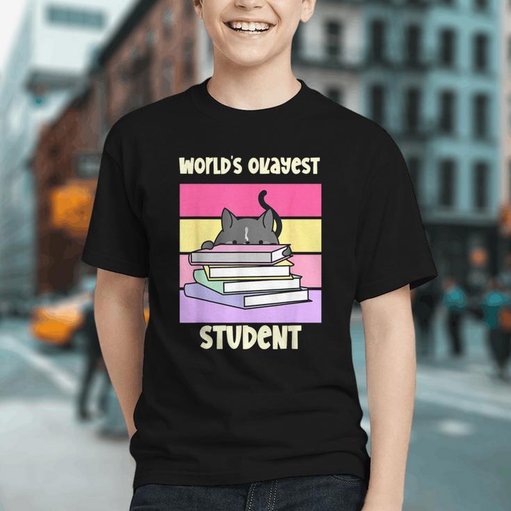 World's Okayest Student Back to School Youth T-Shirt World's Okayest Student Back to School Youth T-Shirt