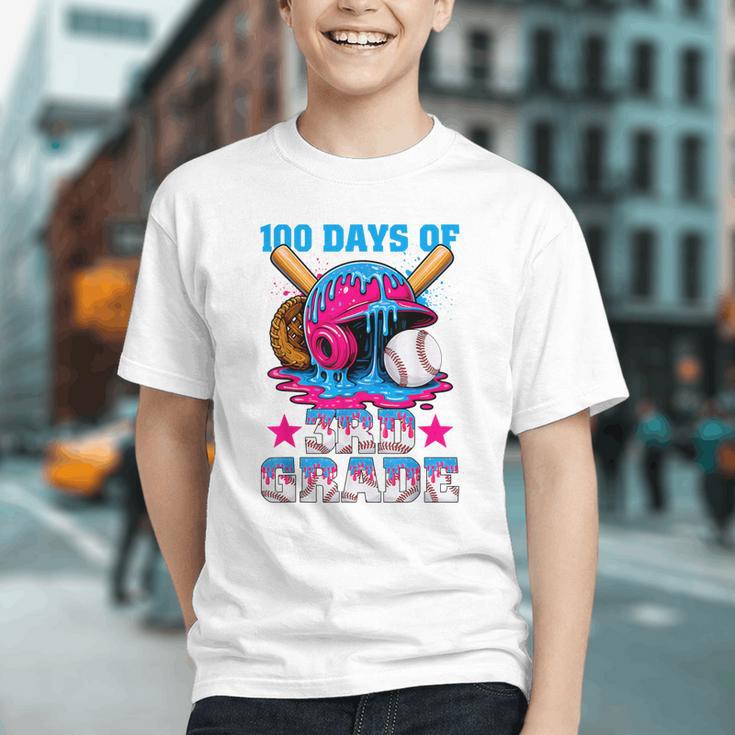 100 Days Of 3rd Grade Baseball 100th Day Of School Boys Kids Graphic Youth