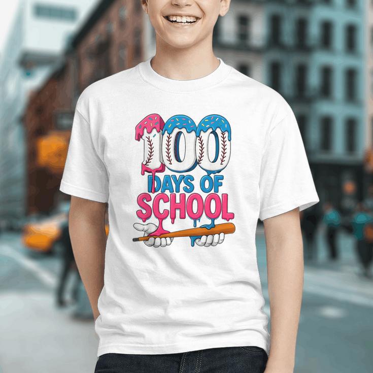 100 Days Of School Baseball Drip Bat 100th Day Of School Boy Graphic Youth 100 Days Of School Baseball Drip Bat 100th Day Of School Boy Graphic Youth
