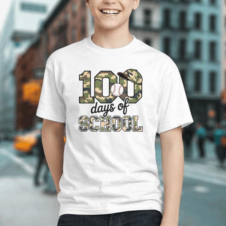 100 Days Of School Camo Baseball Camouflage For Kids Graphic Youth 100 Days Of School Camo Baseball Camouflage For Kids Graphic Youth