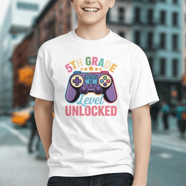 5th Grade Level Unlocked Shirt – Gamer Back To School Performance Graphic Youth