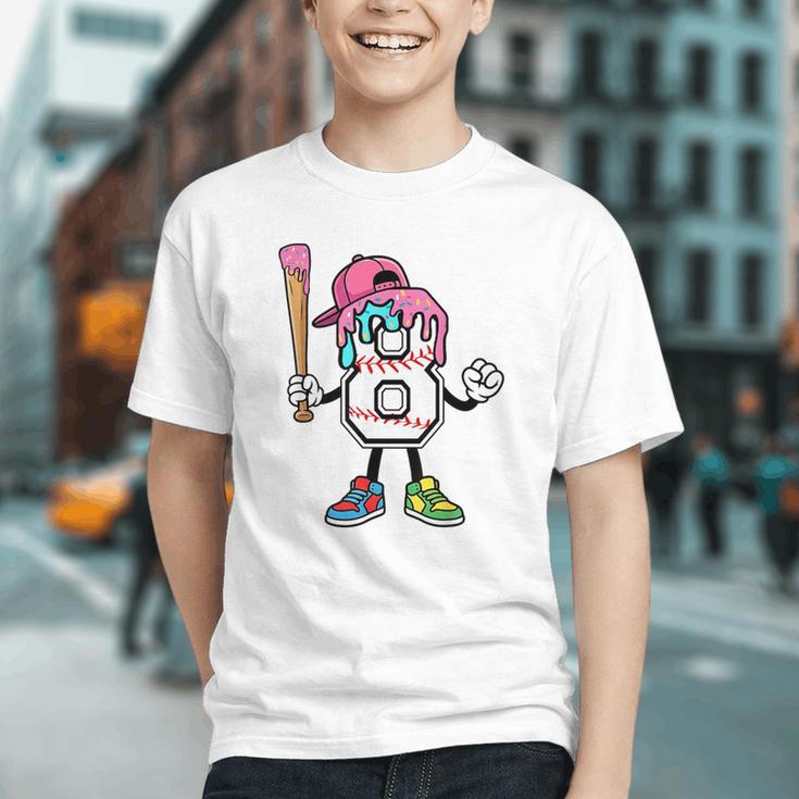 8th Birthday Baseball Ice-Cream Drip 8 Years Old Boys Girls Graphic Youth 8th Birthday Baseball Ice-Cream Drip 8 Years Old Boys Girls Graphic Youth