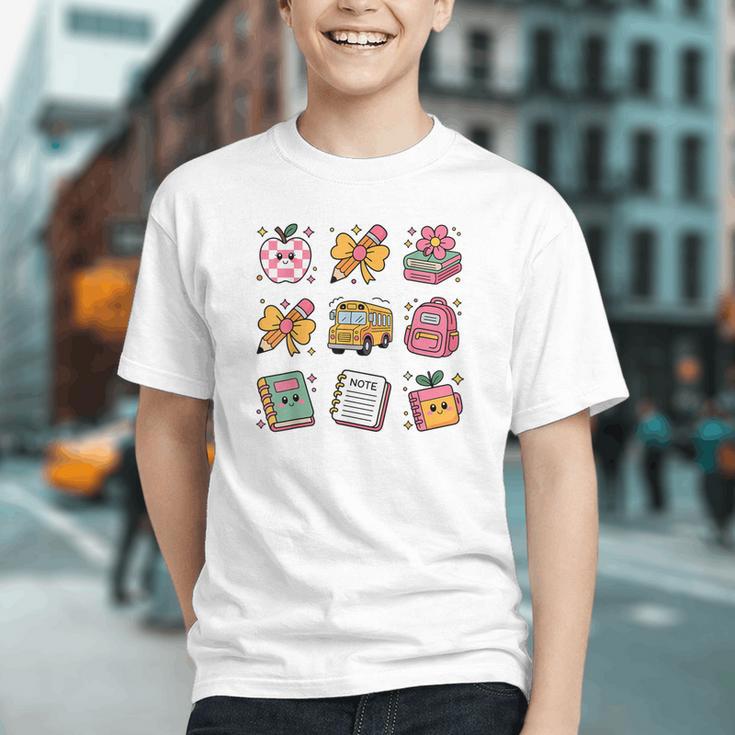 Adorable Coquette Bow First Day Back to School Youth T-Shirt Adorable Coquette Bow First Day Back to School Youth T-Shirt