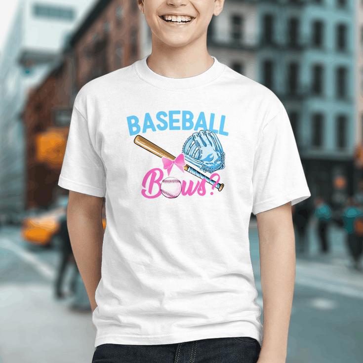 Baseball Or Bows Brother Loves You Gender Reveal Boy Or Girl Graphic Youth Baseball Or Bows Brother Loves You Gender Reveal Boy Or Girl Graphic Youth