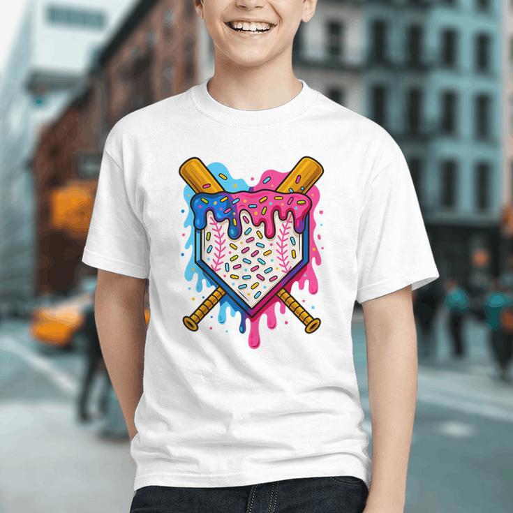 Baseball Boys Ice Cream Drip Baseball Graphic Youth Baseball Boys Ice Cream Drip Baseball Graphic Youth