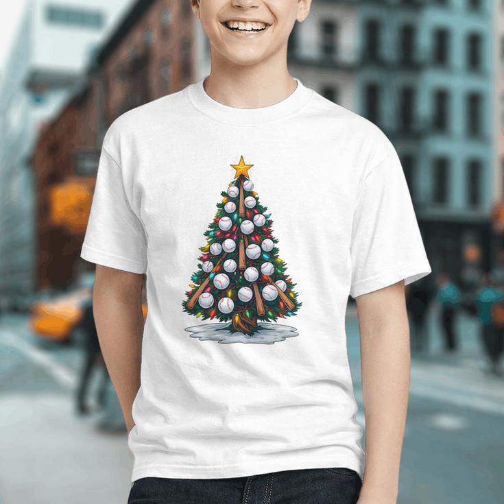 Baseball Christmas Tree Men Boys Youth Santa Sports Graphic Youth Baseball Christmas Tree Men Boys Youth Santa Sports Graphic Youth