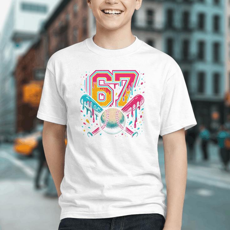 Baseball Drip 6 7 Number 67 Six Seven Meme Boys Kids Graphic Youth Baseball Drip 6 7 Number 67 Six Seven Meme Boys Kids Graphic Youth