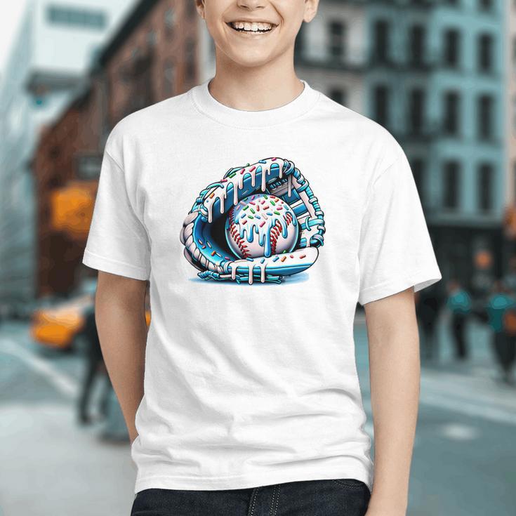 Baseball Drip Ice Cream Sprinkles Baseball Glove Premium Tri-Blend Graphic Youth Baseball Drip Ice Cream Sprinkles Baseball Glove Premium Tri-Blend Graphic Youth