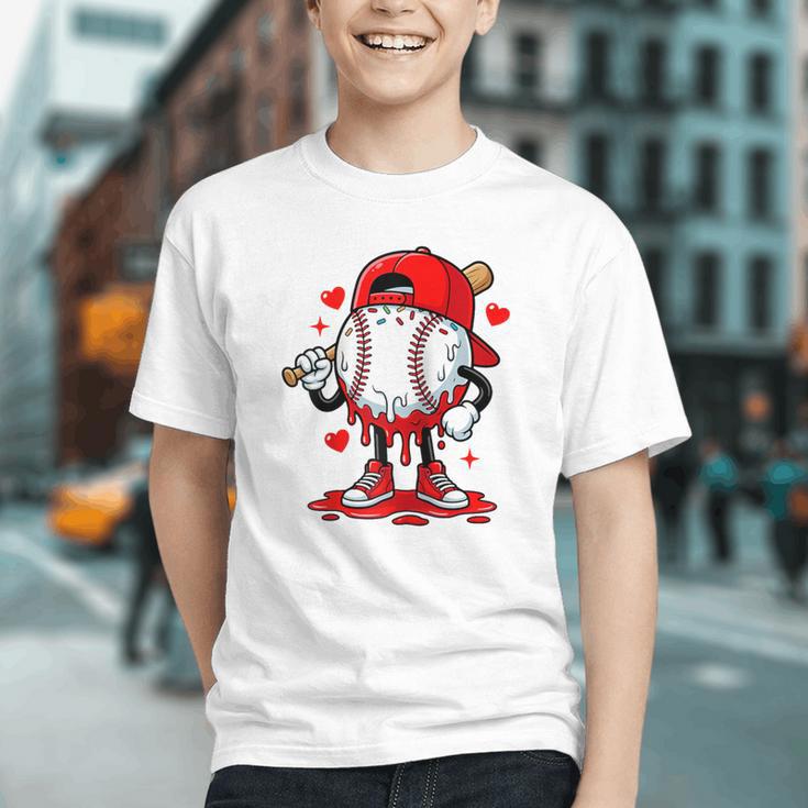 Baseball Drip Icecream Apparel Youth Boy Valentine Raglan Baseball Tee Graphic Youth