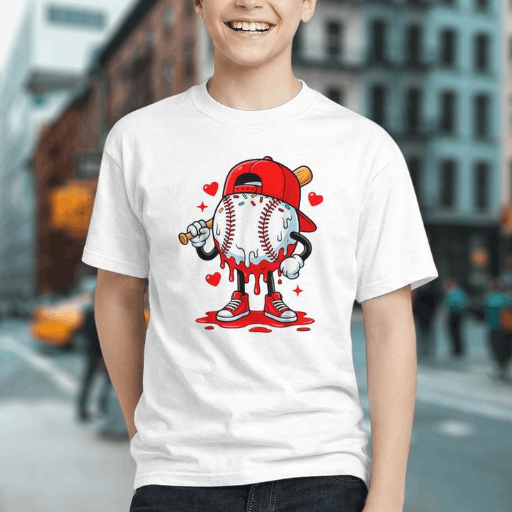 Baseball Drip Valentines Graphic Youth