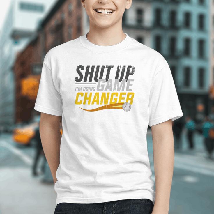Baseball Fan Shut Up I'm Doing Game Changer Premium Tri-Blend Graphic Youth Baseball Fan Shut Up I'm Doing Game Changer Premium Tri-Blend Graphic Youth
