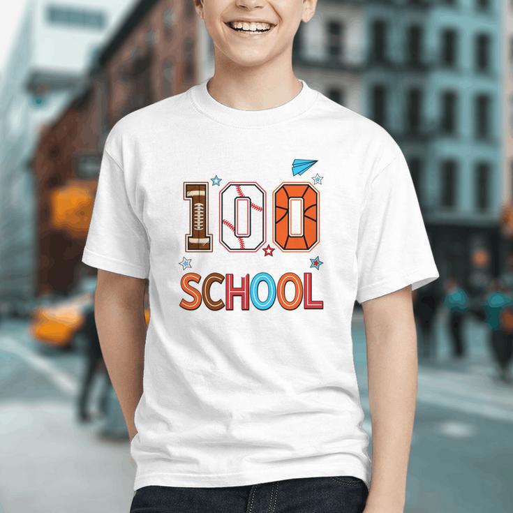 Baseball Football Basketball I Survived 100 Days Of School Graphic Youth Baseball Football Basketball I Survived 100 Days Of School Graphic Youth