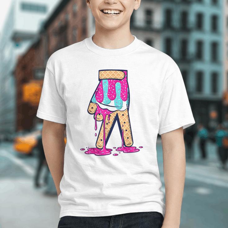 Baseball Ice Cream Drip Boys Glove Sprinkles Baseball Lover Graphic Youth Baseball Ice Cream Drip Boys Glove Sprinkles Baseball Lover Graphic Youth