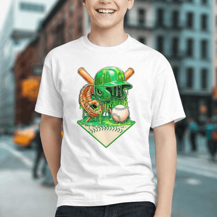 Baseball Life Style Ice Cream Drip Green Premium Tri-Blend Graphic Youth Baseball Life Style Ice Cream Drip Green Premium Tri-Blend Graphic Youth