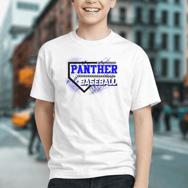 Blue Panther Baseball Home Plate Game Day Mascot Panther Graphic Youth Blue Panther Baseball Home Plate Game Day Mascot Panther Graphic Youth