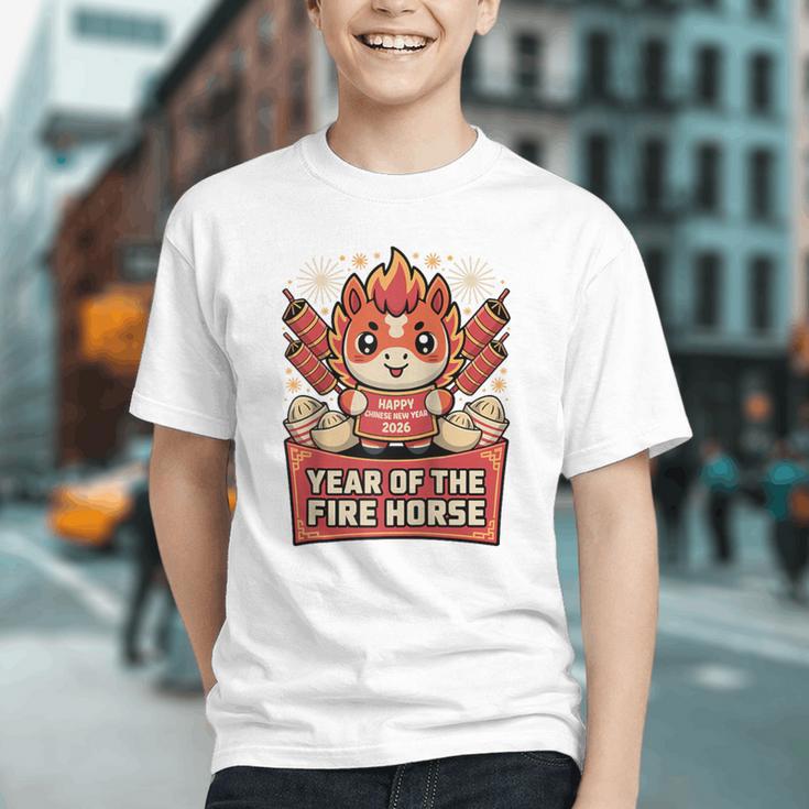 Chinese New Year 2026 Fire Horse Celebration Raglan Baseball Tee Graphic Youth