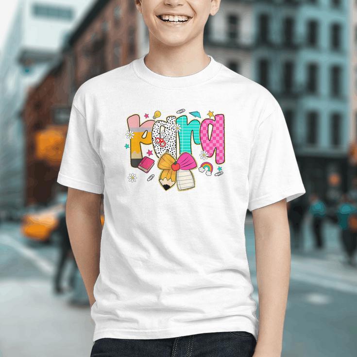 Coquette Bows & Para Pride: Back to School Youth T-shirt Coquette Bows & Para Pride: Back to School Youth T-shirt