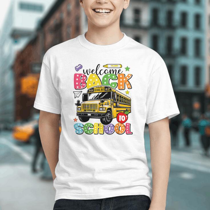 Cruising into Day One! Back to School Bus Youth T-Shirt
