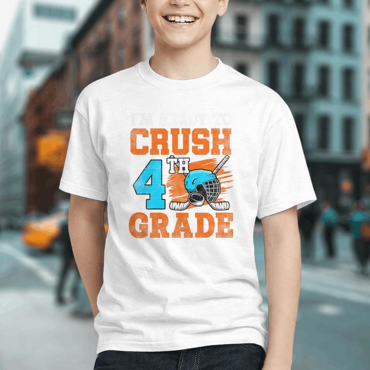 Crush 4th Grade Hockey Back to School Youth T-shirt Crush 4th Grade Hockey Back to School Youth T-shirt