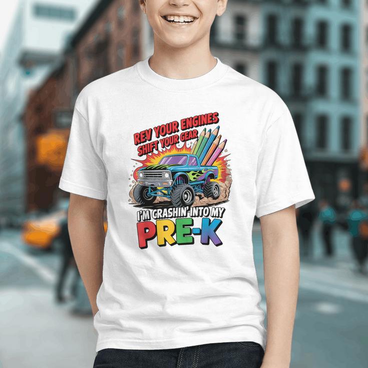 Crush Pre-K in a Monster Truck! Back to School Youth T-Shirt