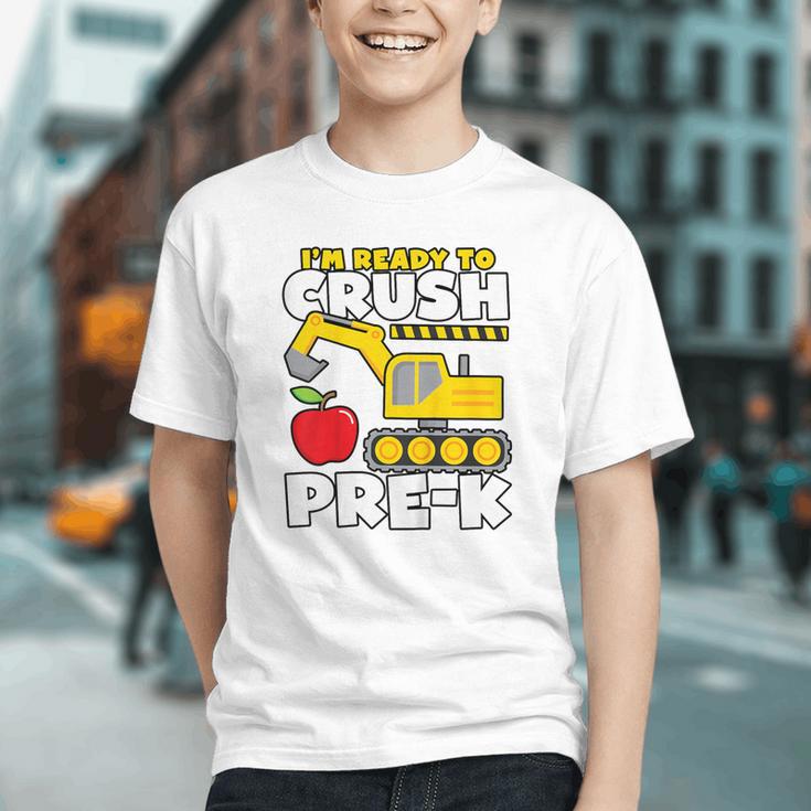 Digging Into Pre-K! Excavator Back to School Youth T-shirt Digging Into Pre-K! Excavator Back to School Youth T-shirt