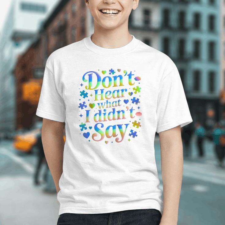 Don’t Hear What I Didn’t Say Autism Awareness Valentine Raglan Baseball Tee Graphic Youth Don’t Hear What I Didn’t Say Autism Awareness Valentine Raglan Baseball Tee Graphic Youth