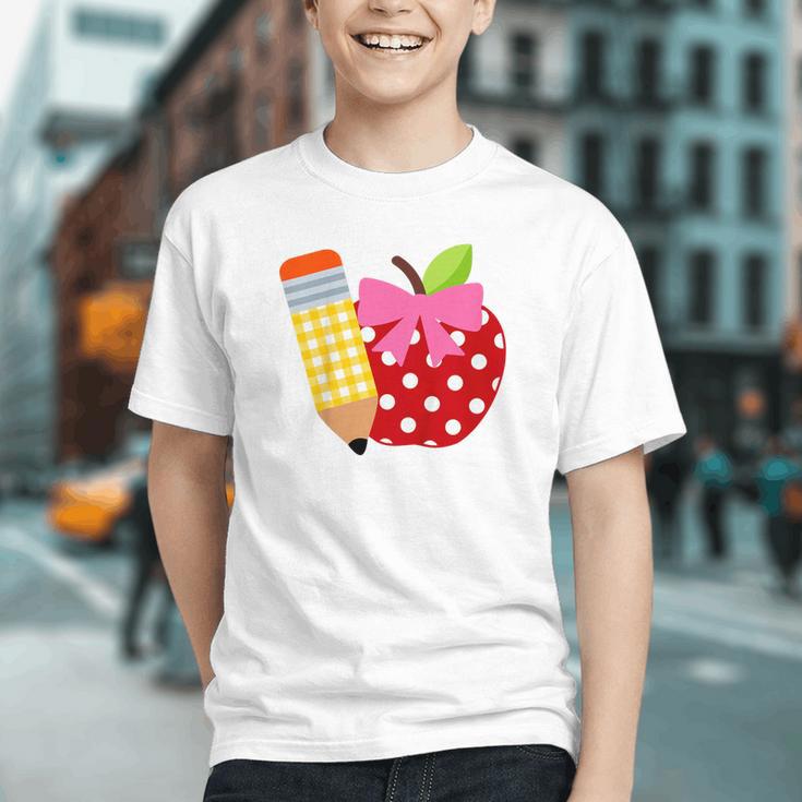 Girls Back To School Apple Toddler First Day Of Preschool Graphic Youth