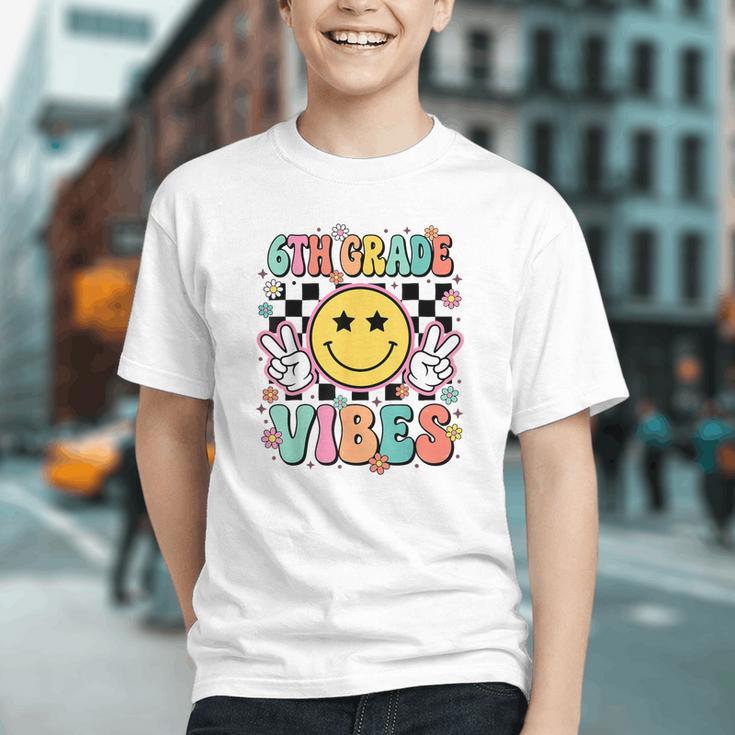 Groovy 6th Grade Vibes Back to School Youth T-Shirt Groovy 6th Grade Vibes Back to School Youth T-Shirt