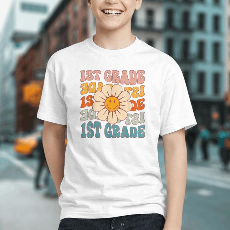 Groovy Daisy Vibes for 1st Grade Back to School Youth T-Shirt