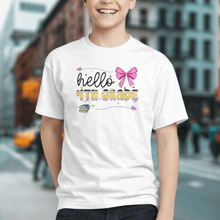 Hello 4th Grade Girls Coquette Fourth Grade Back To School Graphic Youth Hello 4th Grade Girls Coquette Fourth Grade Back To School Graphic Youth