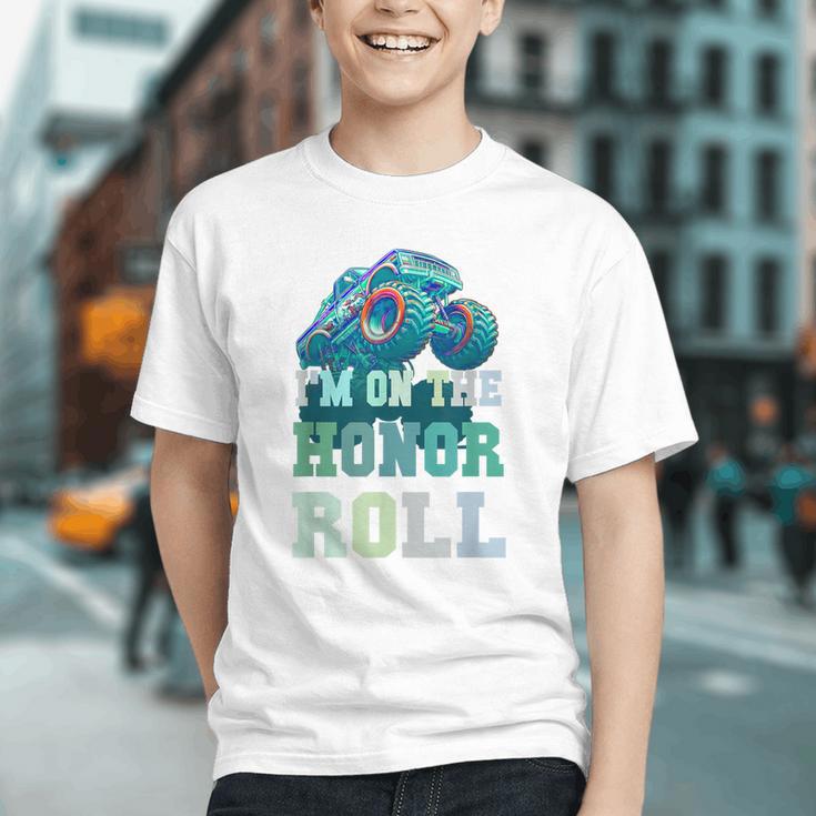 Honor Roll Bound! Monster Truck Back to School Youth T-shirt