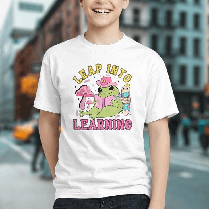 Hop into Class! Cute Kawaii Frog Back to School Youth T-Shirt
