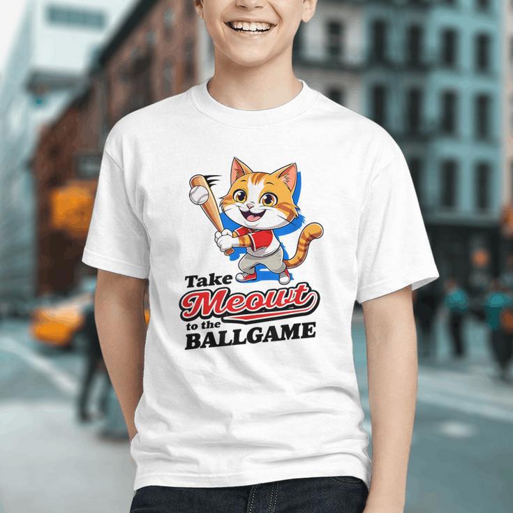 Take Meowt To The Ball Game Tee Slugger Cat Baseball Graphic Youth Take Meowt To The Ball Game Tee Slugger Cat Baseball Graphic Youth