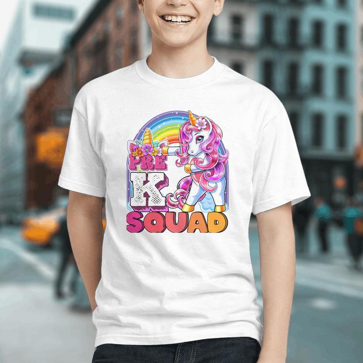 Pre-K Squad Flossing Unicorn Back To School Girls Premium Tri-Blend Graphic Youth Pre-K Squad Flossing Unicorn Back To School Girls Premium Tri-Blend Graphic Youth