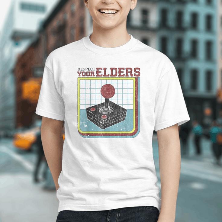 Respect Your Elders Retro Gamer Joystick Back To School Graphic Youth Respect Your Elders Retro Gamer Joystick Back To School Graphic Youth