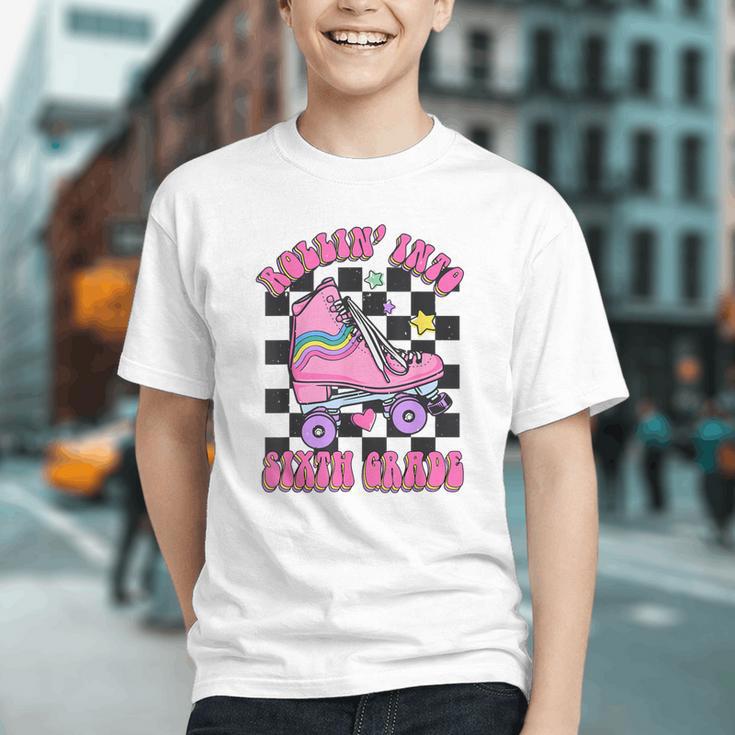 Roll Into 6th Grade! Skating Back to School Youth T-Shirt