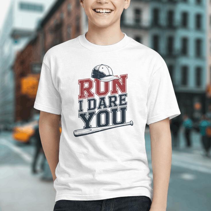 Run I Dare You Baseball Catcher Player Fan Graphic Youth Run I Dare You Baseball Catcher Player Fan Graphic Youth