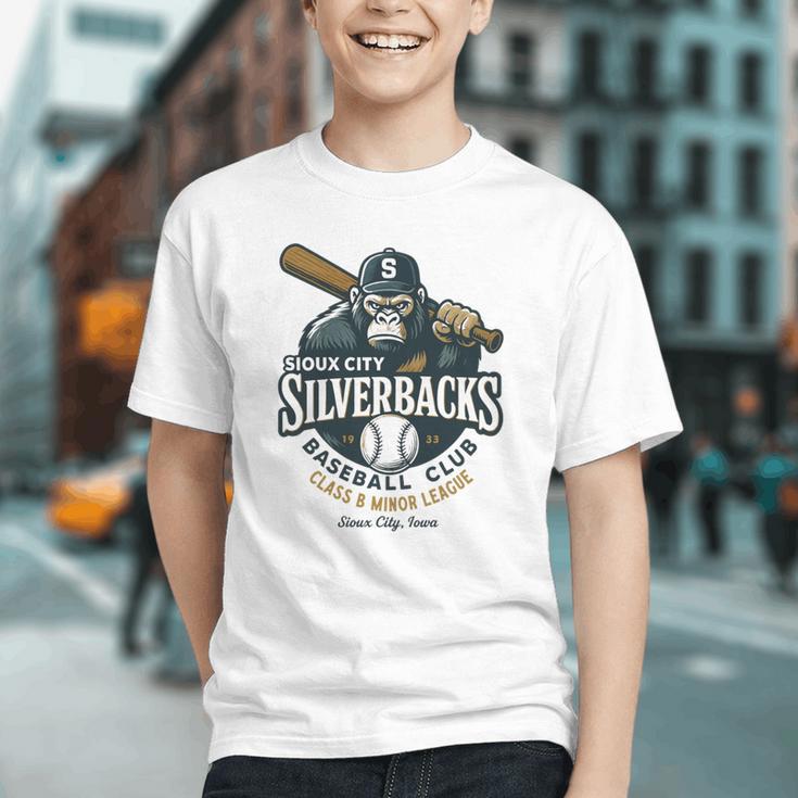 Sioux City Silverbacks Retro Minor League Baseball Graphic Youth
