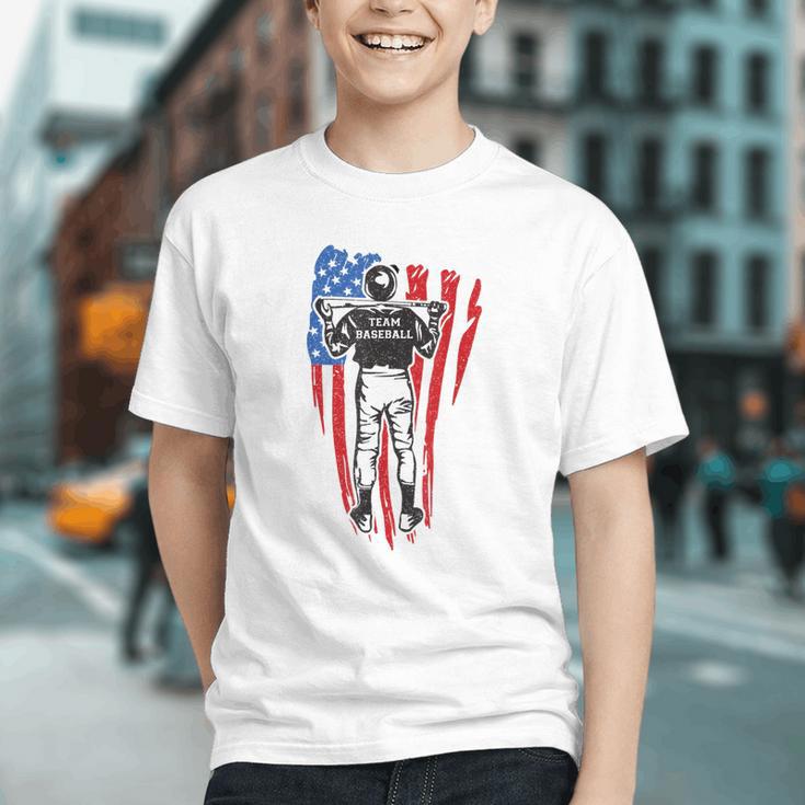 US Flag Baseball Player Batter Sport Lover Team Coach Family Graphic Youth US Flag Baseball Player Batter Sport Lover Team Coach Family Graphic Youth