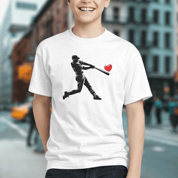 Valentines Day Baseball Batter Silhouette Heart Men Boys Kid Graphic Youth Valentines Day Baseball Batter Silhouette Heart Men Boys Kid Graphic Youth